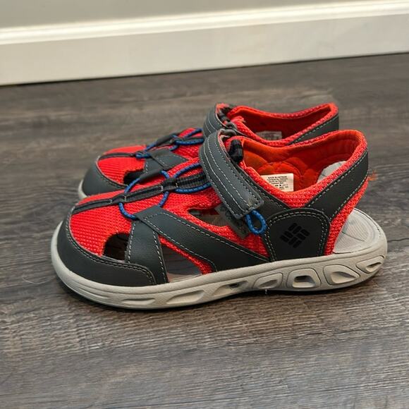 Columbia Boy’s size 2 Techsun Wave Red/Charcoal Gray Water Sandal - Picture 3 of 11